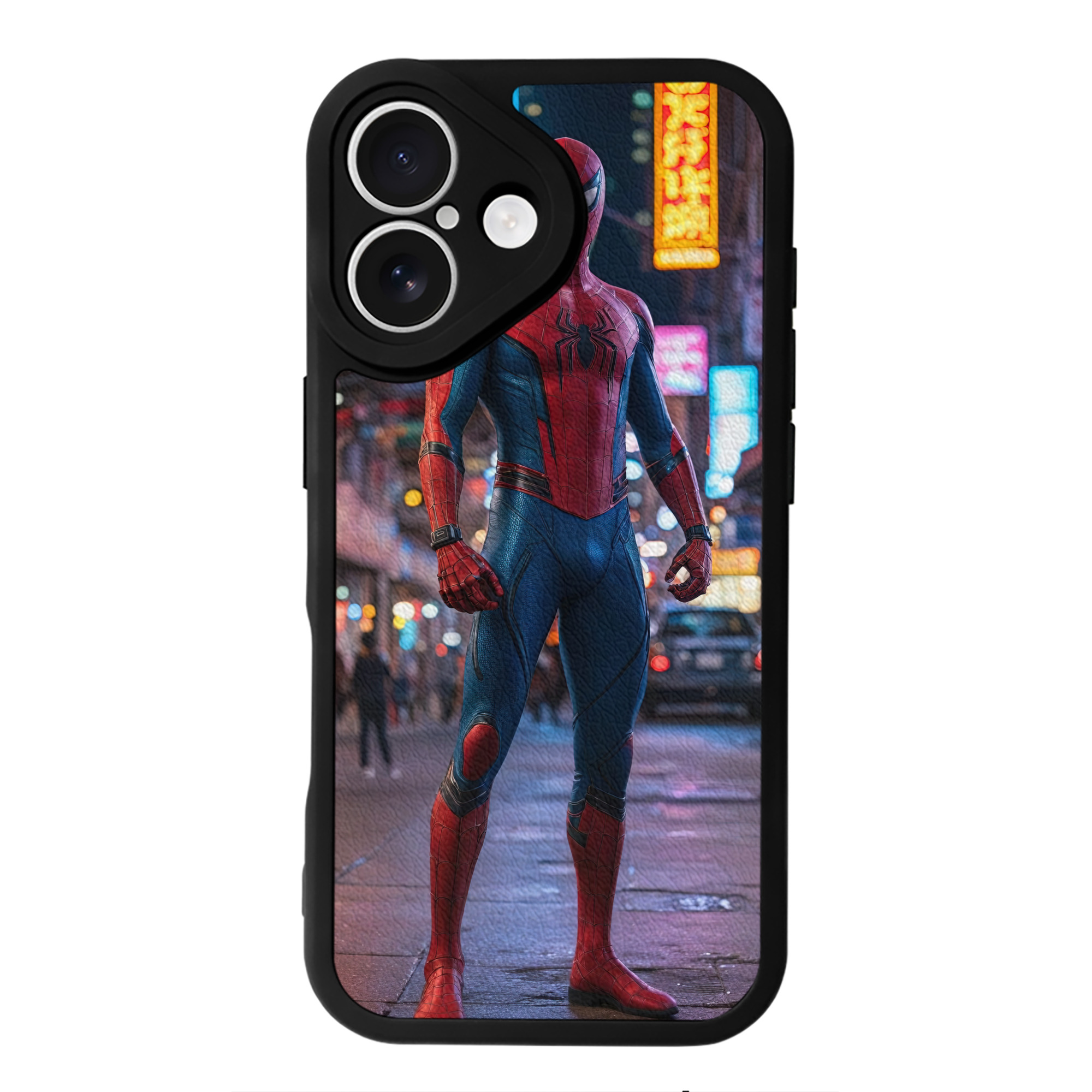 Spider Man スパイダーマン 【iPhone 16シリーズ対応】シリコンスマホケース（レザー調） 材質：シリコン